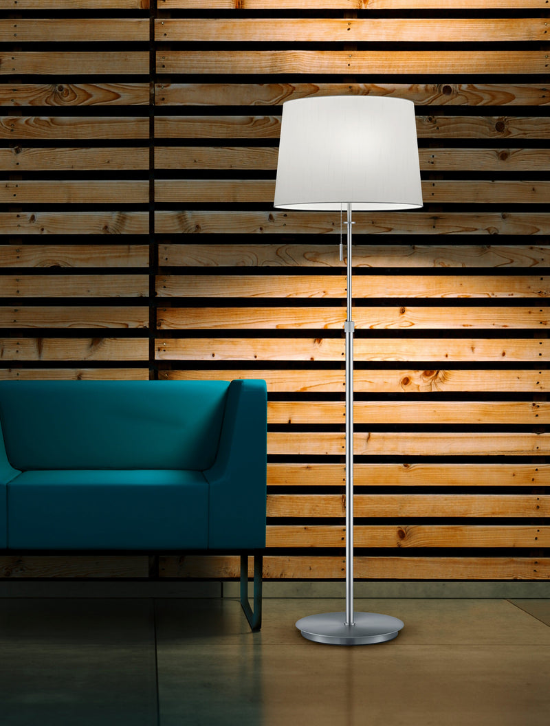 Piantana da Interno  E27 in Metallo Nickel Opaco