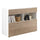 Buffet Meuble de Salon 1 Porte 2 Compartiments 111x42x82 cm TFT Akira Blanc et Naturel