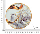 Orologio da Parete Rose 5x60x5 cm in Vetro MDF e Metallo Multicolor