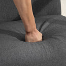 Poltrona per Salotto in Stile Vintage 68,5x78,5x75 cm con Braccioli e Struttura in Legno Grigio Scuro   