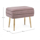 Panca Singola Contenitore Pavlina in Tessuto effetto Velluto Mauve