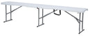 Panca Pieghevole per Catering 183x28x43 cm in Polietilene Bianca