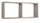Etagère rectangulaire 2 compartiments muraux 70x30x15,5 cm en bois de fibre de chêne gris Morgana Neuf