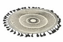 Set 6 Tovagliette in Juta con Frange Ø38 cm Villa d'Este Home Tivoli Black