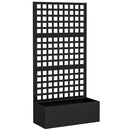 Fioriera da Esterno 89x40,5x178 cm con Spalliera per Rampicanti e Frangivista in Acciaio Zincato Nero      