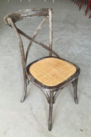 Sedia in Legno 51x55H46,5/89cm Cross Grigio Scuro