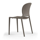 Set 4 Sedie Impilabili 83x48x55 cm in Polipropilene e Fibra di Vetro Jasmine Tortora