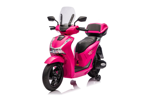online Scooter Elettrico per Bambini Licenza Ufficiale Honda SH125 12V con Ruote EVA e Sedile Pelle Rosa