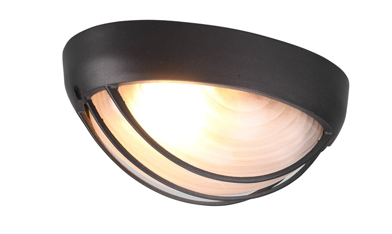 Plafoniera da Esterno Attacco E27 in Alluminio Nero Opaco