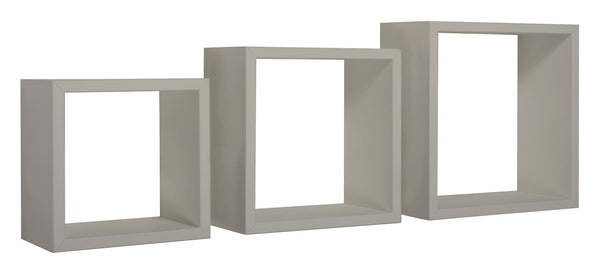 Set 3 Mensole da Parete Cubo in Fibra di Legno Incubo Marrone Talpa acquista