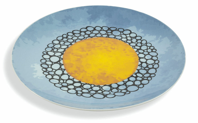 Set 6 Piatti Piani Ø27x3 cm in Porcellana Villa d'Este Home Tivoli Marea