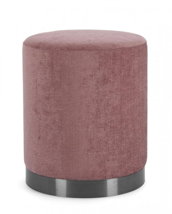 prezzo Pouf Ø 35x42 cm Ernestine in Tessuto Rosa