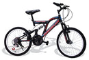 Bicicletta Mountain Bike MTB Ragazzo 26" 21V Kidfun Canyon Nera