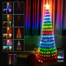 Albero di Natale a Cono Pieghevole Ø40x120 cm con 160 LED RGB Smart e Controllo App      