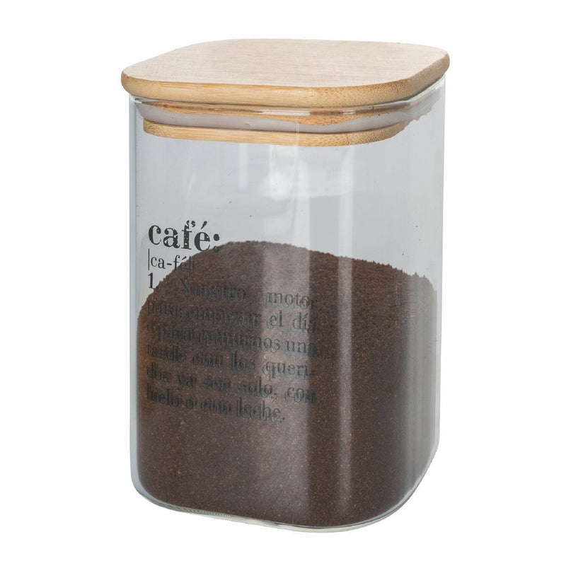 Barattolo Caffè con scritta "Café" 1 Litro in Vetro VdE Tivoli 1996 Spagnolo