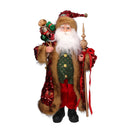 Babbo natale in tessuto paillettes rosso cm xh45