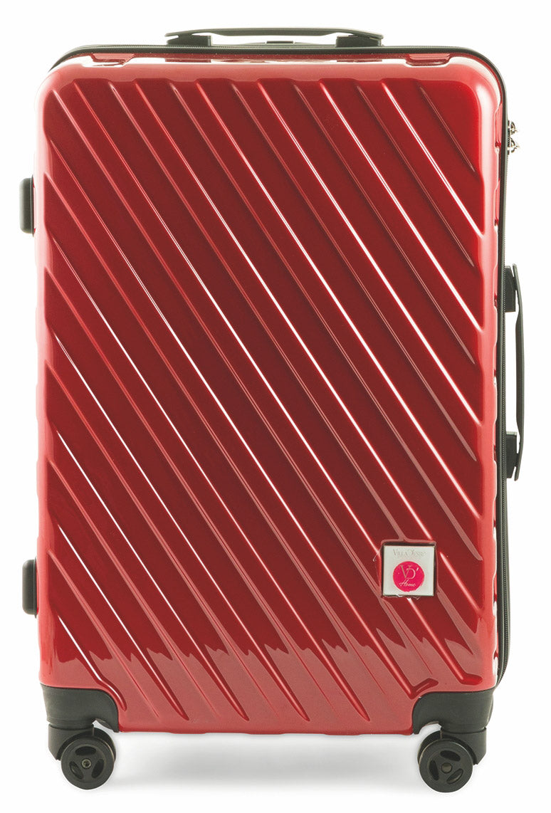 Set 2 Valigie Trolley Rigide in Policarbonato 4 Ruote TSA Soriani Rosso