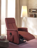 Poltrona Alzapersona Elettrica 2 Motori in Microfibra Rossa