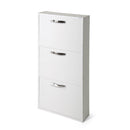 Scarpiera Serena 108x65x15 cm 3 ante bianco frassinato
