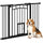 Cancelletto per Cani Taglia Piccola e Media 74-100x76 cm con Chiusura Automatica Nero
