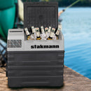 Frigorifero per Auto Barca Camper 62L con Compressore AC/DC 12V e 220V Portatile con Maniglia Grigio
