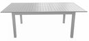 Tavolo Allungabile da Giardino in Alluminio Piano in Doghe Vorghini Camaiore Bianco