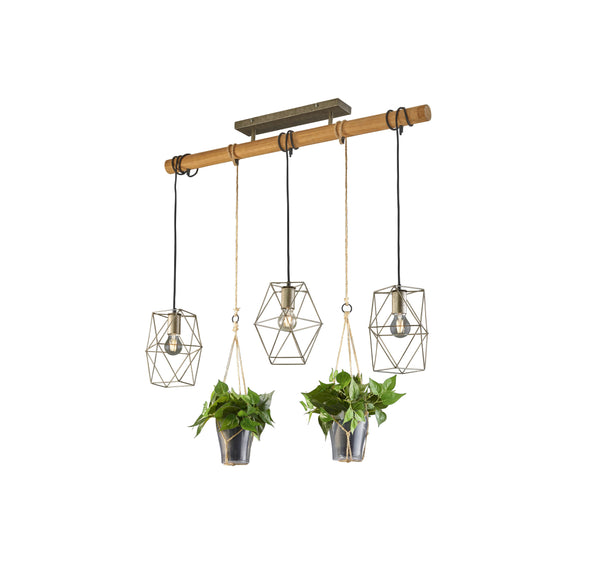 online Suspension LED d'intérieur en métal nickel vieilli