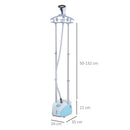 Stiratrice a Vapore Verticale 2L 1800W Doppia Asta Telescopica Retrattile 