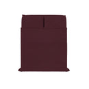 Set Lenzuola Sopra Sotto e 2 Federe Linea Water Washed Bordeaux