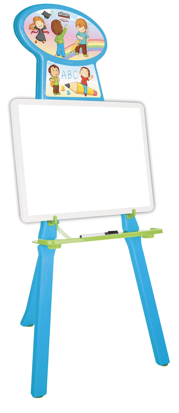 prezzo Tableau noir pour enfants 52x46x98 cm avec porte-gobelet bleu clair