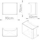 Copri Condizionatore da Esterno Small 90x46/52x70 cm in Acciaio Zincato Antracite