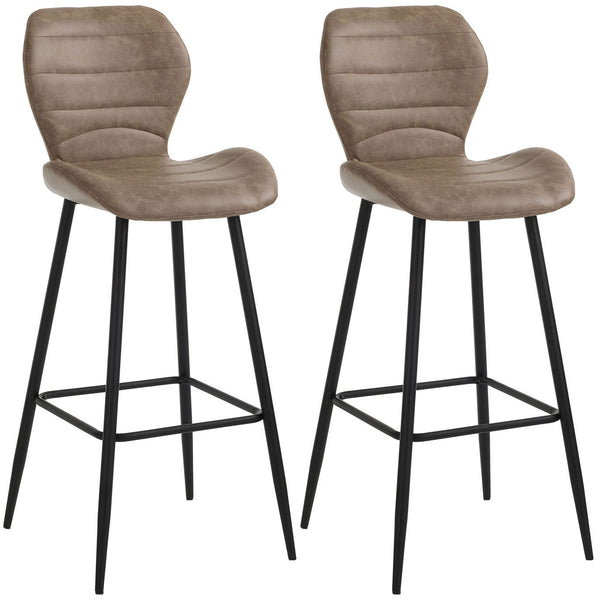 Lot de 2 Tabourets 44,5x46x107,5 cm en Simili Cuir Beige online