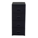 Cassettiera 4 Cassetti 43x36,8xh89,4 cm in Plastica Antracite