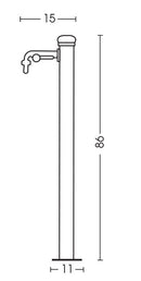 Fontana da Giardino con Rubinetto Belfer 42/SR Arancione