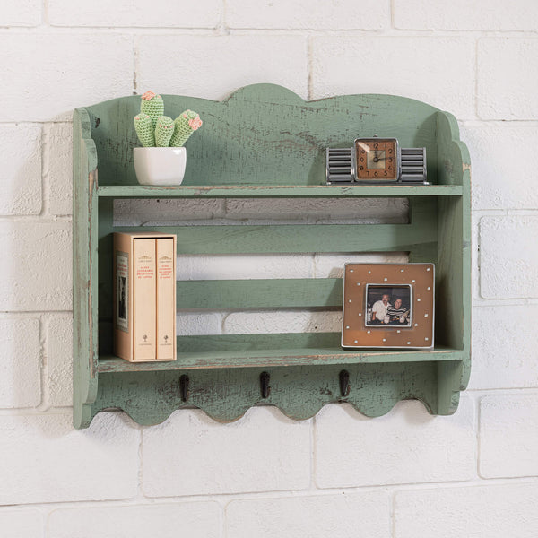 Etagère porte-clés en bois 50x10x44 Vert Bretagne online