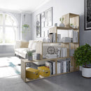 Libreria di Design 145x29x145 cm Scaffale in Legno Rovere