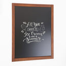 Lavagna con Cornice in Legno 80x120 cm in Legno Dark Wood