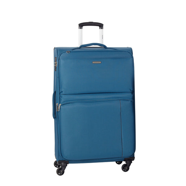 Trolley Valigia Grande Espandibile in Poliestere TSA Ravizzoni Manila Blu Petrolio