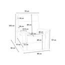 Poltrona Relax Reclinabile Manuale 80x94x102 cm in Similpelle Grigio