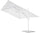 Parasol de jardin décentralisé 3x3m en aluminium avec toile polyester blanche Mosini Blues