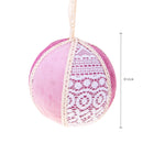 Set 6 Palline Decorative per Albero di Natale Tessuto Ø12 cm