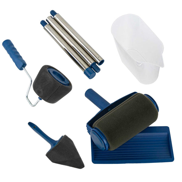 Rouleau à peinture anti-goutte avec réservoir rechargeable et poignée extensible sconto