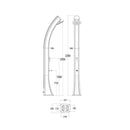 Doccia Solare da Giardino 40L Miscelatore e Lavapiedi Sined Sole Bianca