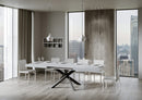 Tavolo Allungabile 200-304x90x77 cm Volantis Bianco Frassino Telaio Antracite 