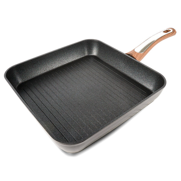 Bistecchiera 26x26 cm Antiaderente Induzione Silex Elegance Wood Nero prezzo