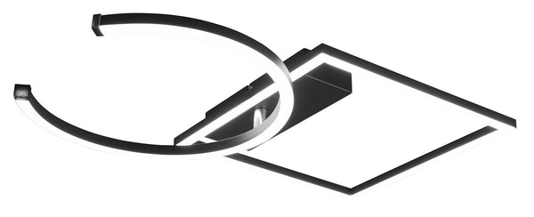 sconto Plafoniera da Interno a LED SMD in Metallo Nero Opaco