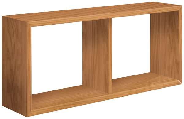 prezzo Etagère rectangulaire 2 compartiments muraux 70x30x15,5 cm en fibre de bois d'orme Morgana
