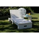 Tavolino da Giardino in Polyrattan 40x40x40cm Adila Quadro Bianco Ghiaccio