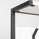 Mobile Ingresso con Scarpiera e Appendiabiti 78x30x182 cm in MDF Nomad Bianco