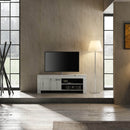 Mobile TV 1 Anta 2 Ripiani in Melaminico 140x43x53cm TFT Neve Rovere Neve